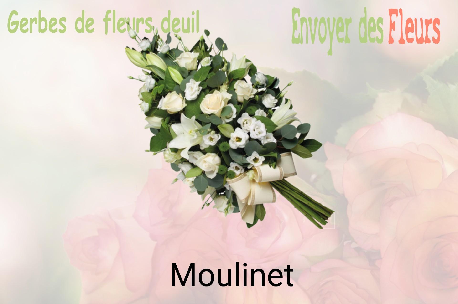 Gerbe de fleurs de deuil livrée à Moulinet